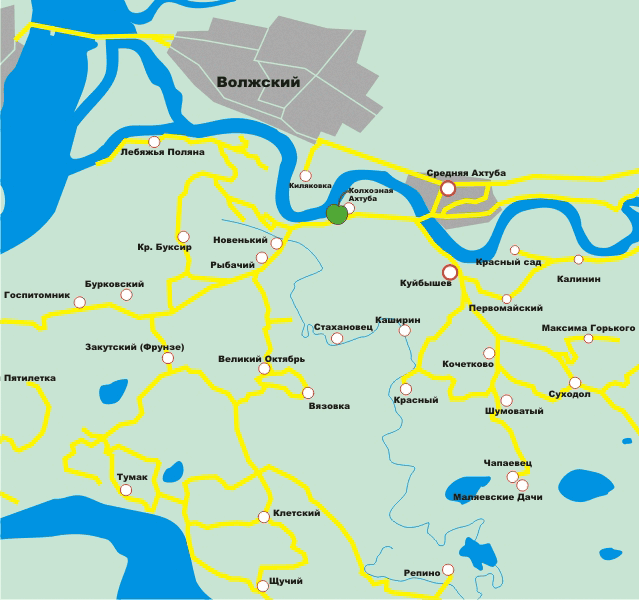 Пересвет на карте